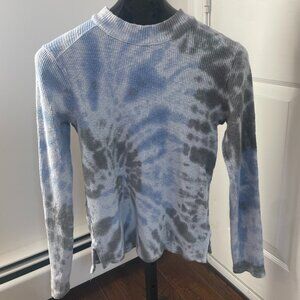 Free People We The Free Swirl Tie Dye Mock Neck Thermal Long Sleeve
